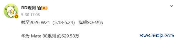 华为Mate 80系各国内最新销量曝光